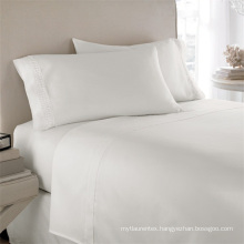 Wholesale White Hotel Fitted Bedsheets / 100% Cotton Fitted Sheet Twin Size